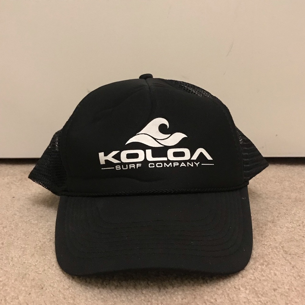 Hat - Black/White Koloa Surf Company Snap Back